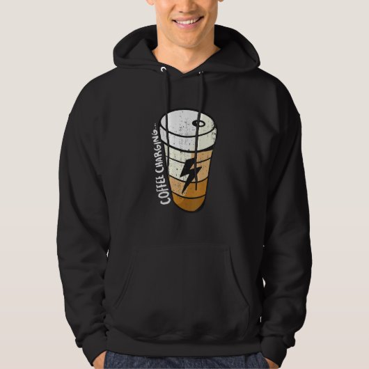 Lightning Coffee Cup batterij opladen Hoodie (Voorkant)