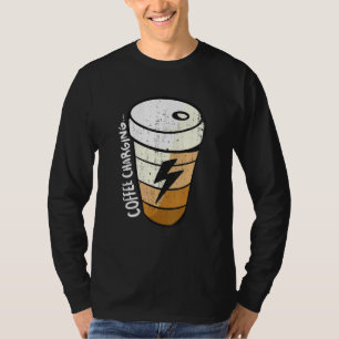 Lightning Coffee Cup batterij opladen T-shirt