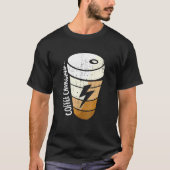 Lightning Coffee Cup batterij opladen T-shirt (Voorkant)