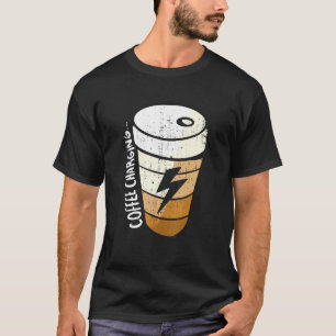 Lightning Coffee Cup batterij opladen T-shirt