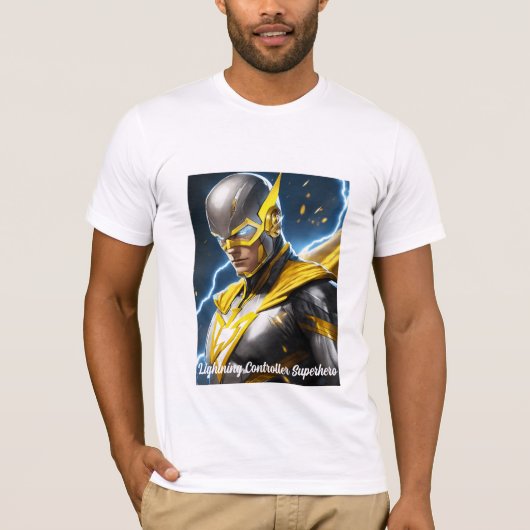 Lightning Controller Superhero-T-shirt T-shirt (Voorkant)