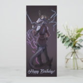 Lightning Dragon happy birthday Kaart (Staand voorkant)