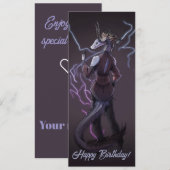 Lightning Dragon happy birthday Kaart (Voorkant / Achterkant)