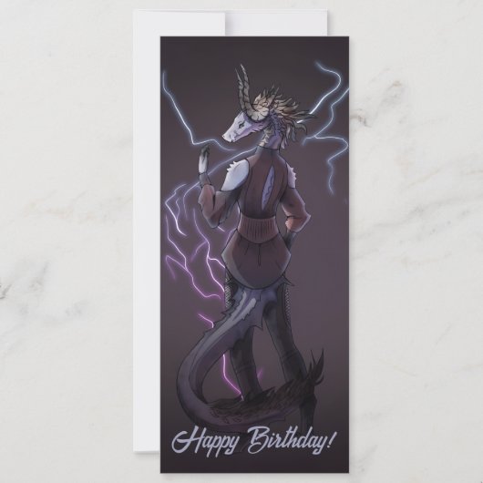 Lightning Dragon happy birthday Kaart (Voorkant)