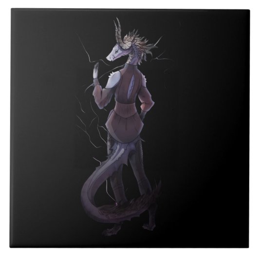 Lightning Dragon Tegeltje (Voorkant)