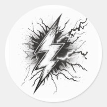 Lightning Energy Kleurplaat Sticker