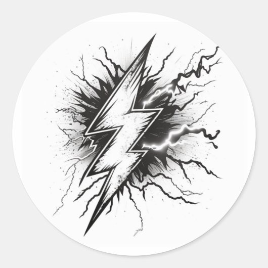 Lightning Energy Kleurplaat Sticker (Voorkant)