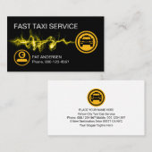 Lightning Fast Taxi Service Driving Visitekaartje (Voorkant / Achterkant)