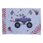 Lightning Fire Monster Truck Kussensloop (Voorkant)