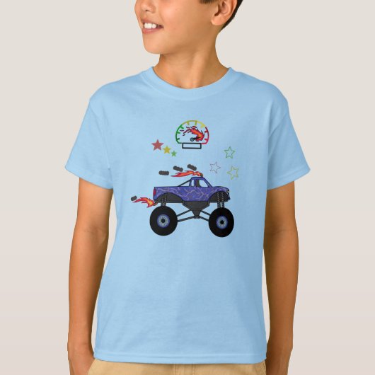 Lightning Fire Monster Truck T-shirt (Voorkant)
