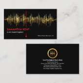 Lightning Gold Sound Frequency Studio Engineer DJ Visitekaartje (Voorkant / Achterkant)