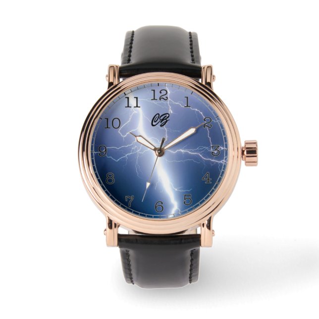 "Lightning"  Horloge (Voorkant)