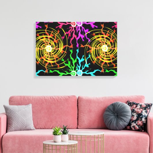 Lightning Hurricane Canvas (Insitu (Woonkamer))