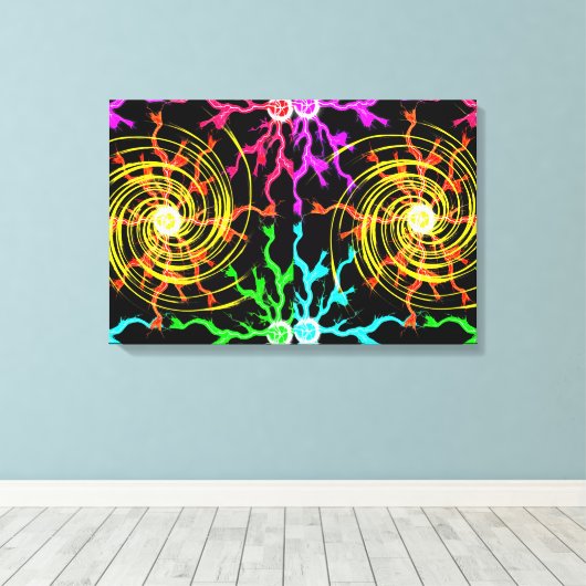 Lightning Hurricane Canvas Afdruk (Insitu (Houten vloer))
