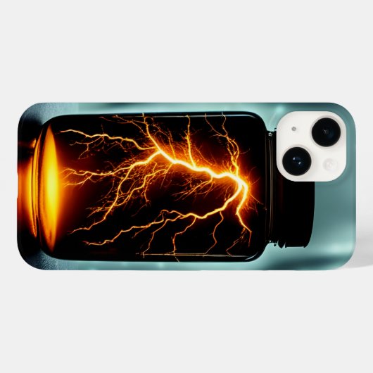 Lightning In A Bottle Digitale Kunst Case-Mate iPhone Case (Achterkant (horizontaal))