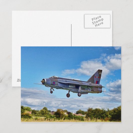 Lightning Jet Briefkaart (Voorkant / Achterkant)