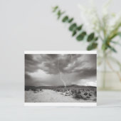 Lightning Joshua Tree B&W Briefkaart (Staand voorkant)