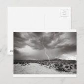 Lightning Joshua Tree B&W Briefkaart (Voorkant / Achterkant)