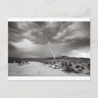 Lightning Joshua Tree B&W Briefkaart