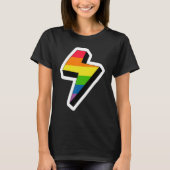Lightning Lgbetq Gay Rights Proud Pride Rainbow T-shirt (Voorkant)