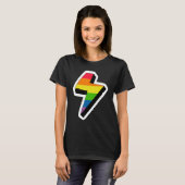 Lightning Lgbetq Gay Rights Proud Pride Rainbow T-shirt (Voorkant volledig)