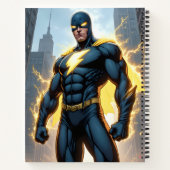 Lightning Man Superhero Notitieboek (Achterkant)