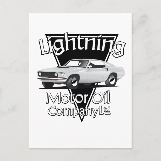 Lightning Motor Oil Company Ltd. Briefkaart (Voorkant)