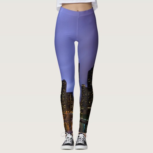 Lightning Over Chicago Leggings (Voorkant)