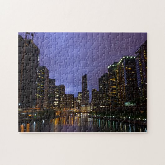 Lightning Over Chicago Legpuzzel (Horizontaal)