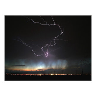 Lightning over Ridgecrest Foto Afdruk