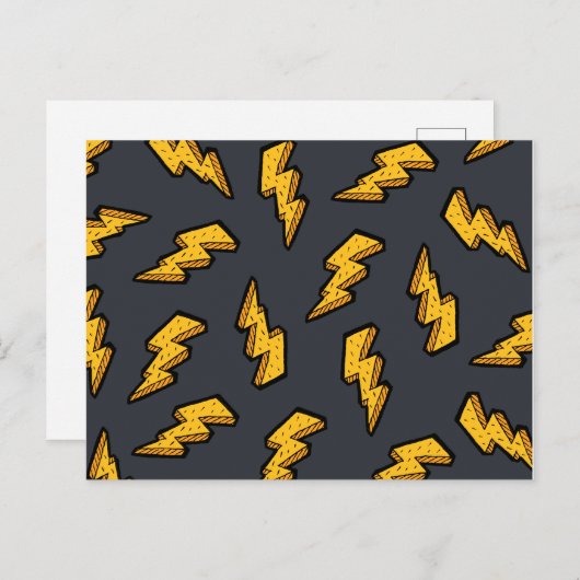 Lightning Pattern Briefkaart (Voorkant / Achterkant)