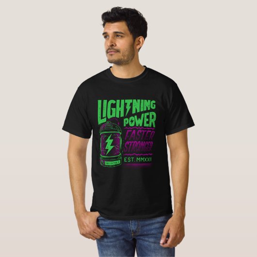 Lightning Power, Street Draag T-shirt (Voorkant volledig)