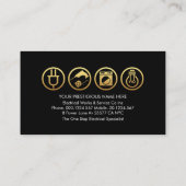 Lightning Powering Lightbulb Home Visitekaartje (Achterkant)