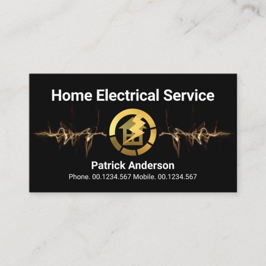 Lightning Powers Gold Home Power Visitekaartje (Voorkant)