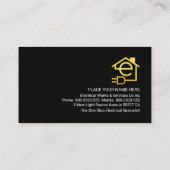 Lightning Powers Up Letter-e Home Lightbulb Visitekaartje (Achterkant)