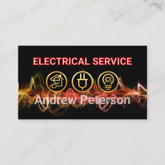 Lightning Powers Up Your Name Visitekaartje (Voorkant)