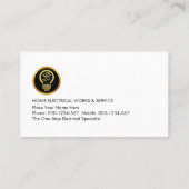 Lightning Powers Your Electric Name Visitekaartje (Achterkant)