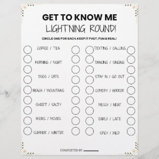 Lightning Round Party Game – Fun Get-to-Know-You P Briefhoofd