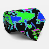 Lightning Stars Hearts Music Stropdas (Opgerold)