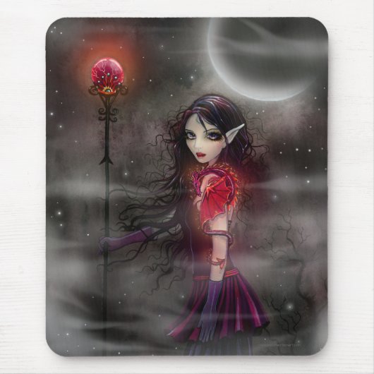 Lightning Stone Fantasy Fairy Dragon Mousepad Muismat (Voorkant)
