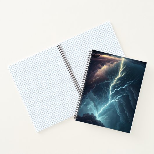 Lightning Storm Art Notitieboek (Binnen)