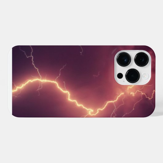 Lightning Storm iPhone 14 Pro Max Case – Thunder S Hoesje (Achterkant horizontaal)
