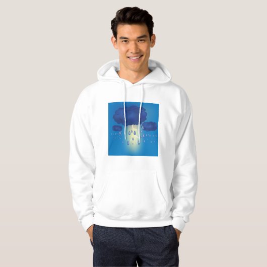 Lightning Storm Mannen Hoodie (Voorkant volledig)
