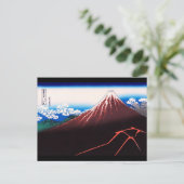 Lightning Storm Mt Fuji Hokusai Briefkaart (Staand voorkant)