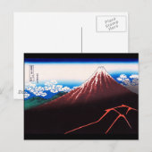 Lightning Storm Mt Fuji Hokusai Briefkaart (Voorkant / Achterkant)