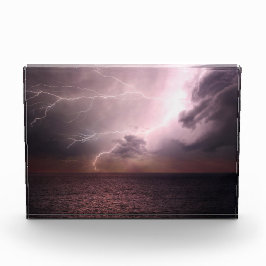 Lightning Storm Ocean Fotoblokken
