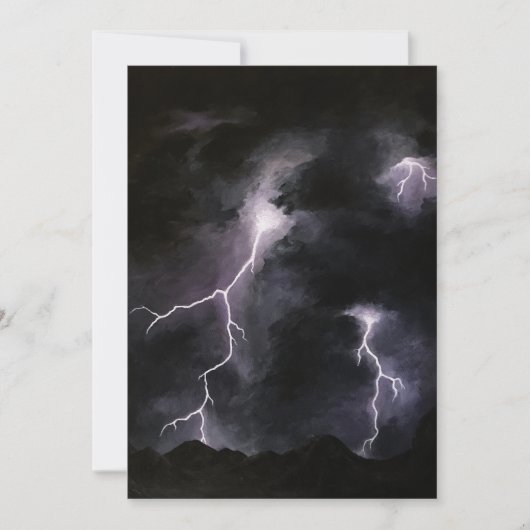Lightning Storm Painting Wenskaart (Voorkant)