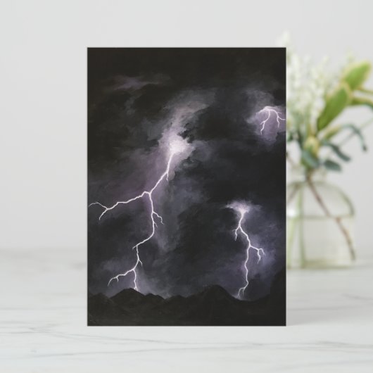 Lightning Storm Painting Wenskaart (Staand voorkant)