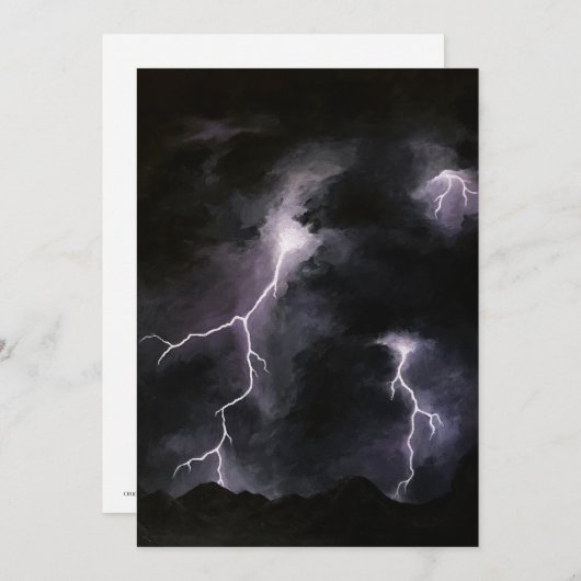 Lightning Storm Painting Wenskaart (Voorkant / Achterkant)