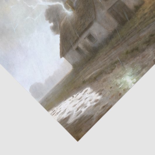 Lightning Strike Boerderij Decoupage Tissuepapier (Detail)